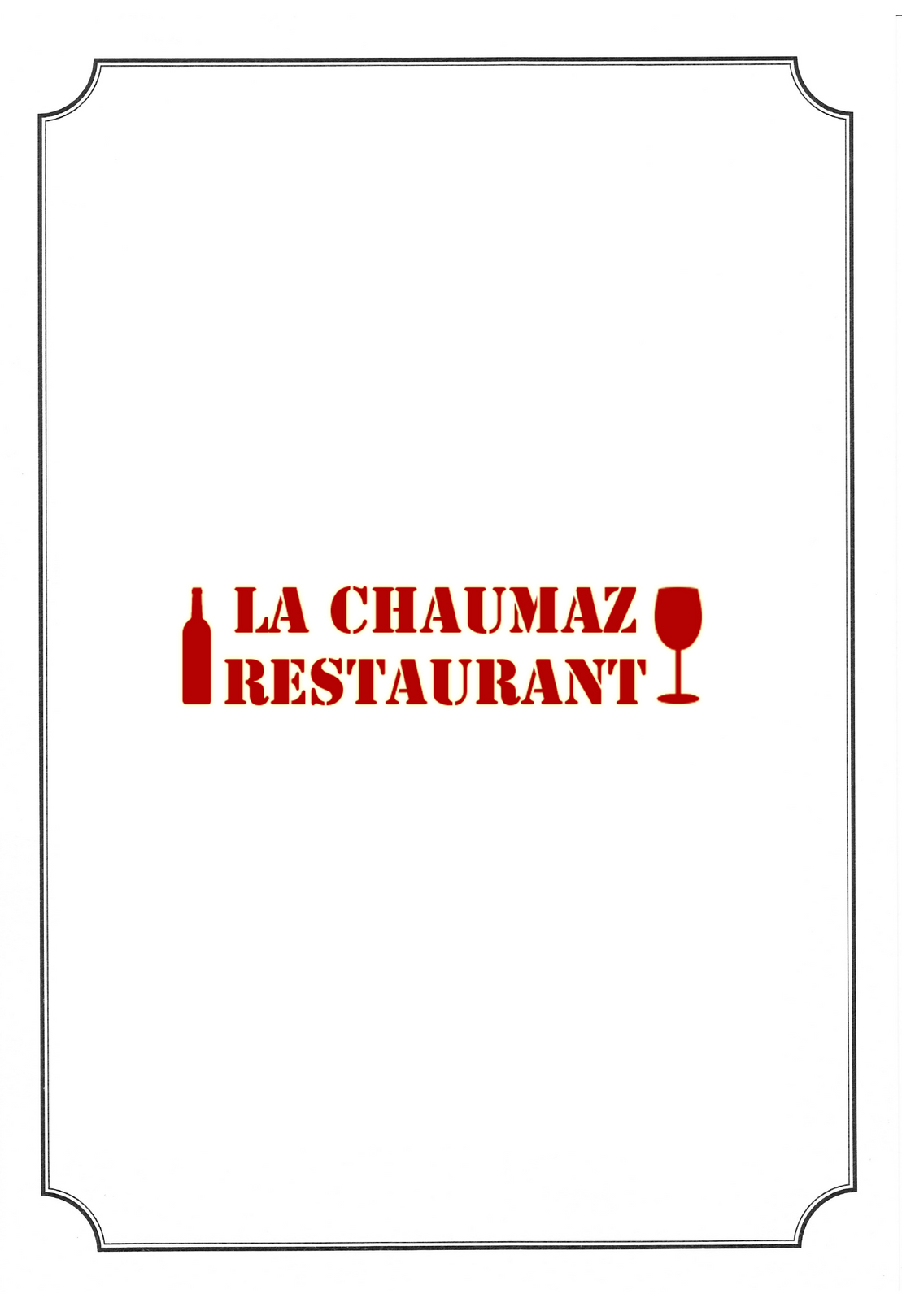 Restaurant La Chaumaz - Menu